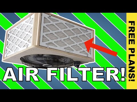 SAVE YOUR LUNGS! Woodworking Ceiling Mounted Dust Filter - How to Make
