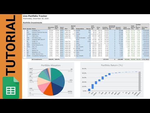 Stock Portfolio Tracker - Google Sheets Spreadsheet Tutorial (Step-by-Step with Code)