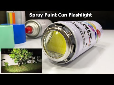 How to Make Flashlight from Spray Paint Can | 12V 50W LED