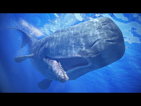 The sperm whale—the planet's largest predator! A freediver of the animal world and a giant squid ...