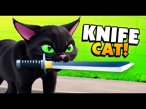 Cat Finds a KNIFE And Chases HUMANS! - Little Kitty Big City