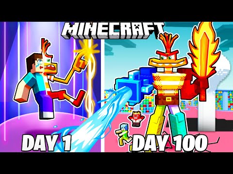 I Survived 100 Days in INSIDE OUT in Minecraft!