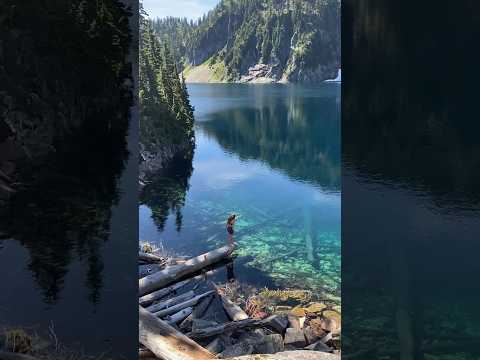 Snow Lake in Washington State is one of the most beautiful places I’ve ever been.🏔️🌲🏕️