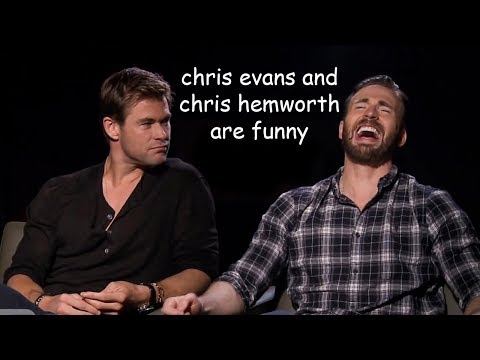 chris evans and chris hemsworth being a comedic duo