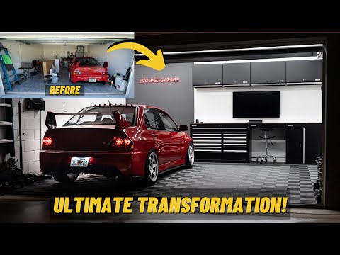 Ultimate Two Car Garage Transformation (Complete Build In Under 17 Minutes)