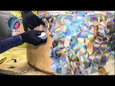 Futuristic Table made of DVD and Epoxy Resin!