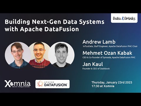 Data & Drinks: Building Next-Gen Data Systems with Apache DataFusion
