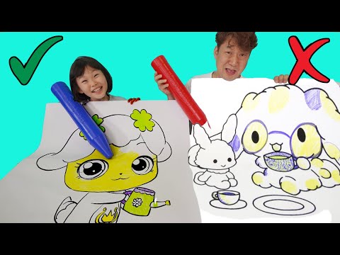 3마카 첼린지 라임 vs 라파 3마커 챌린지 티니핑 & 시나모롤 Sanrio Drawing 3 Marker Challenge | LimeTube 라임튜브