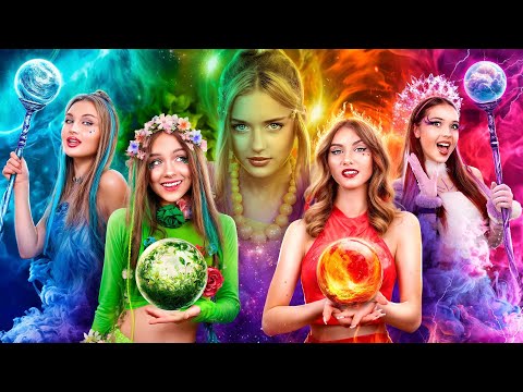 Four Elements vs Fifth Element! Fire, Water, Air and Earth Girl