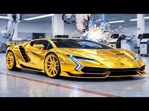 A rare Lamborghini Centenario LP 770-4 V12 supercar was built using 24k gold.