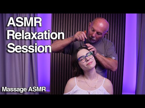 ASMR Relaxation Session with @CelainesASMR  Head & Shoulder Massage with Face Brushing