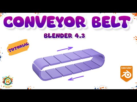 Conveyor Belt Modeling and Animation in Blender 4.3 - Beginners Tutorial