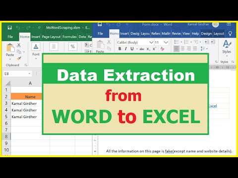 Macro to extract data from Word table to Excel | Excel VBA