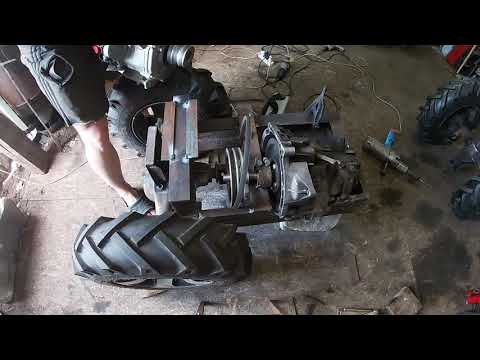 ПОМОГАТОР серия№3 сцепление и установка мотора. Минитрактор своими руками.