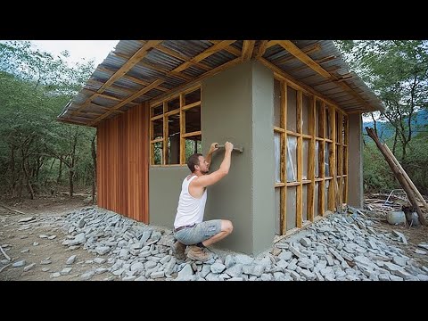 Man Builds Stunning Cabin on a Remote Island in 1 Year | From Start to Finish by @Tung-q3u