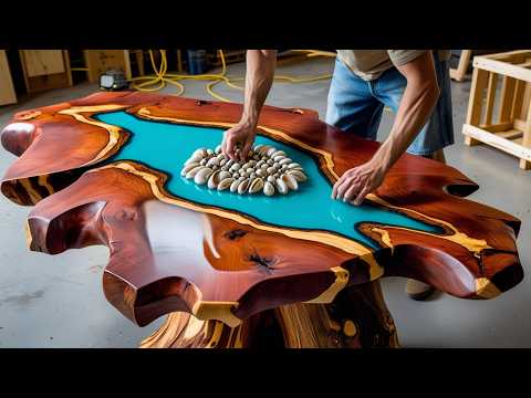 Little Epoxy Turn Scrap Tree Stump to Masterpiece: The Fusion of Art & Function in Woodworking