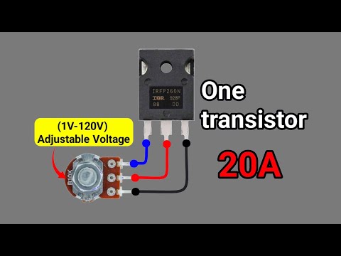 Make Adjustable Voltage Regulator Using One Transistor | Mosfet Voltage Control Circuit 
