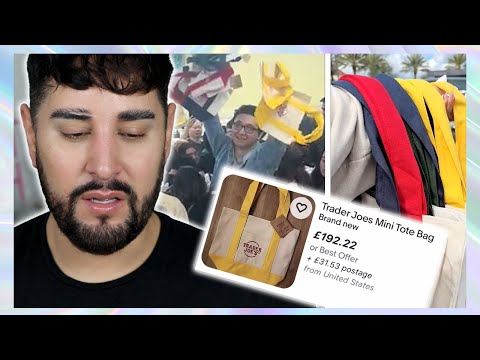 PEOPLE GOING CRAZY ..... FOR A TOTE BAG... | Trader Joe's mini tote bag
