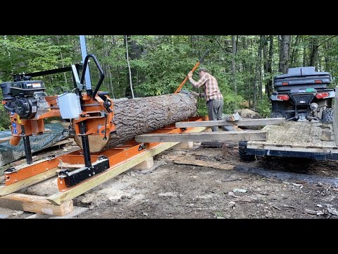 Biggest Log Possible - WoodMizer LX25 - 26" White Pine