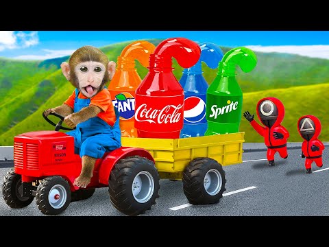 ¡Atrapado en la carretera! YoYo escapa con las sodas más locas 😂🚜🥤 – MONO YOYO