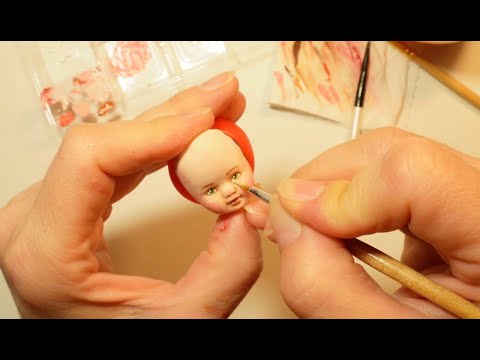 Роспись лица для ватной игрушки или куклы, DIY