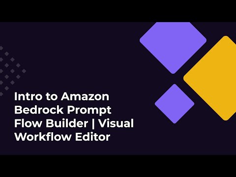 Intro to Amazon Bedrock Prompt Flow Builder | Visual Workflow Editor