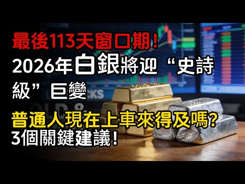 別只盯着黃金了！最後113天窗口期！2026年白銀將迎“史詩級”巨變？普通人現在上車來得及嗎？3個關鍵建議！#白銀 #投資 #貴金屬