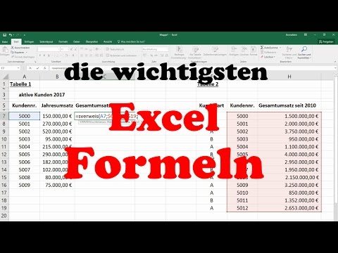 Excel Formeln und Funktionen: Sverweis, Wenn-Dann-Sonst, Summewenn, Zählenwenn & Anzahl2 [Grundkurs]