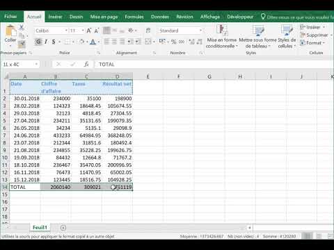 La mise en forme des données avec Excel 2016