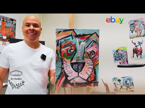 How I Made a $300 Dog Painting in 12 Minutes Using Projector (Anyone Can Do It) 