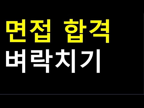면접 준비 속성과정 몰아보기 1탄