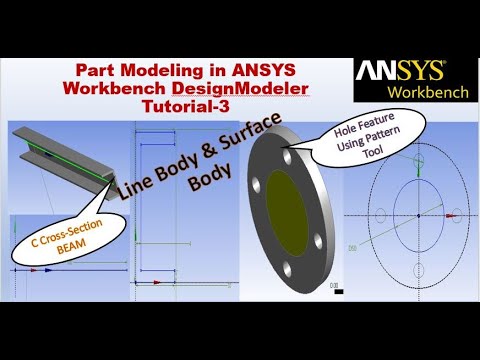 Part Modeling in ANSYS Workbench DesignModeler| Surface Body | Tutorial-3