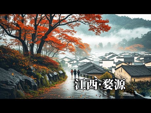 雨中游婺源石城，这里是赏枫胜地，藏在烟雨里的世外桃源【行走世界的北京老刘】