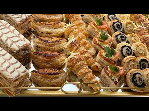 بعد هدا الفيديو رايحا تولي محترفة في العجينة المورقة👌🏻❤️(مقادير مضبوطة/طريقة تشكيل مملحات و طهيها)