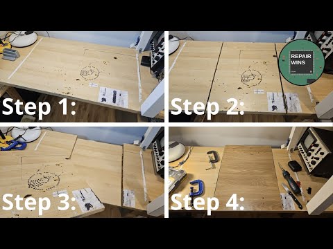 Using a Plunger Router and Scrap Wood to Repair My Desk