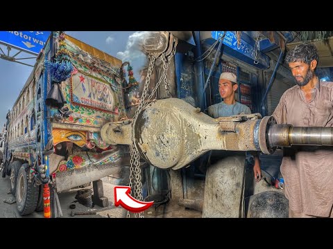 Rebuilding Of fully Cracked Truck Rear Axle Tube | Broken Truck Rear Axle Repair