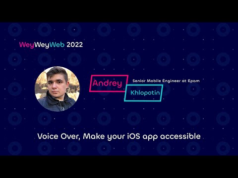 Voice Over, Make your iOS app accessible by Andrey Khlopotin