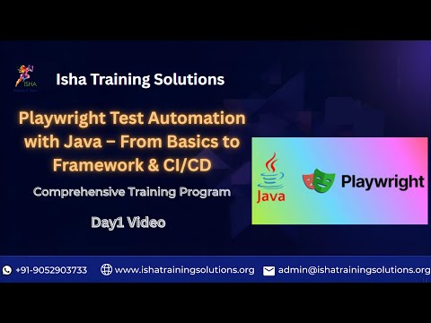 Playwright with Java Day1 on 10th December 2025. Pls call/WhatsApp us +91-9052903733 to enroll