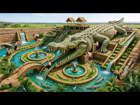 Building a Giant Crocodile Water Park in the Middle of a Dangerous Swamp Using Primitive Tools