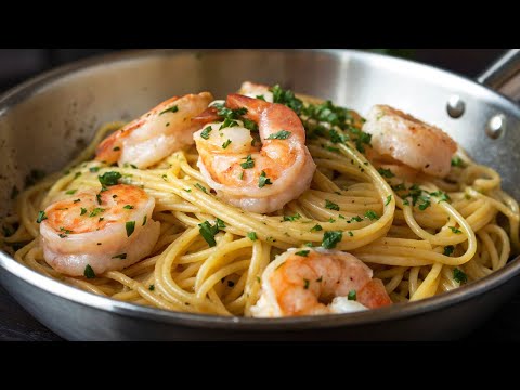 God, how delicious! 10 minute wonder noodles with shrimp and butter garlic sauce!