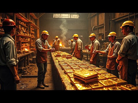 This Is How Millions Of Tons Of Gold Bars Are Made In A Factory Every Day!