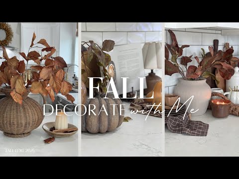 FALL DECORATE WITH ME 2025 | WARM AND COZY KITCHEN FALL STYLING IDEAS | NEW AND TIMELESS FALL DECOR