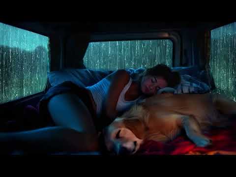 Relaxing Rain in Car Ambience ⛈️ Thunderstorm & Rain Sounds for Sleep ASMR