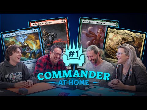 Commander at Home #1 - Mowu vs Kresh vs Godo vs Inniaz with Ben Brode and Jacob Bertrand