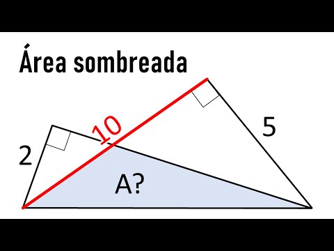 HALLA EL ÁREA DEL TRIÁNGULO SOMBREADO. Geometría Básica