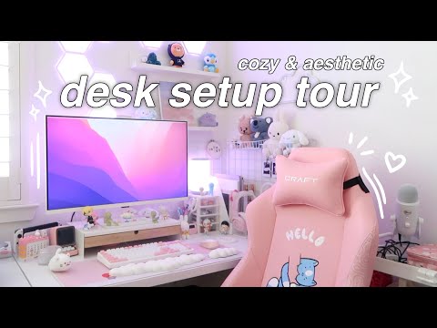 DESK TOUR 2025 🖥️✨ Aesthetic & Pinterest-Inspired | Cozy Gaming & Productivity Setup