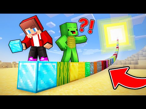 JJ And Mikey Built 1 MILLION BLOCKS To The SUN in Minecraft Maizen