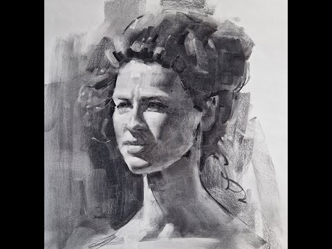 Another charcoal portrait demo, then - narrated timelapse