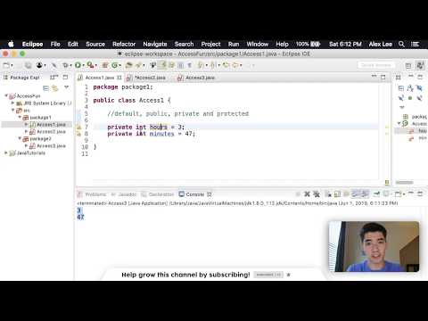 Access Modifiers Java Tutorial #82