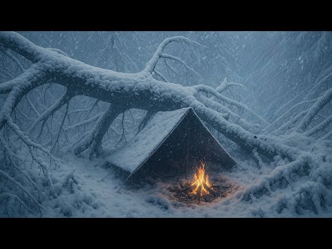 Extreme Winter Survival in the Rain and Snow | Alone at -14°C with No Gear – Just Fire
